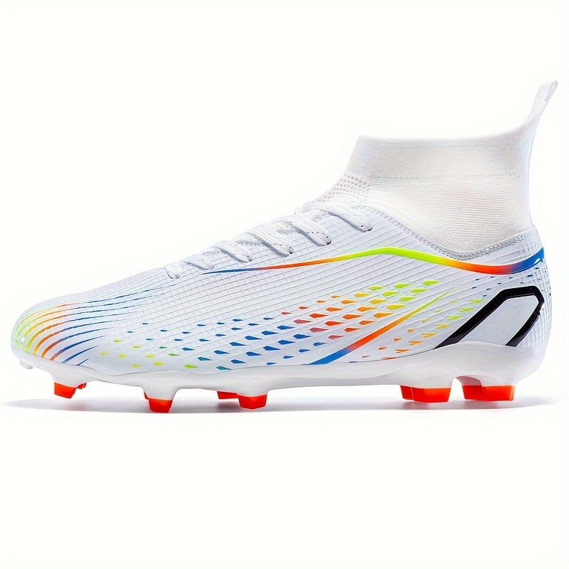 

Men's Soccer Cleats Fg 2024, Fashionable Grid Pattern, Outdoor Sports, Pu Upper, Tpu Sole, Eva Insole, Anti-slip, Lace-up Closure