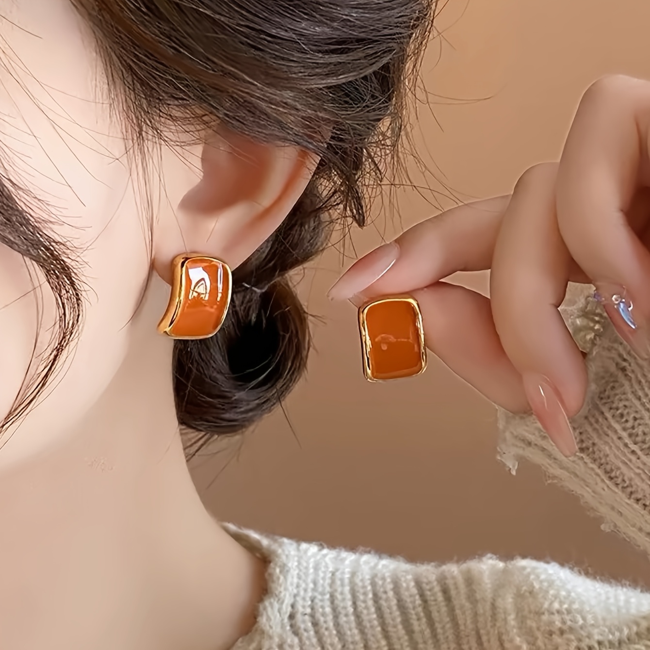 Chic Vintage-Inspired Square Drop Earrings for Women