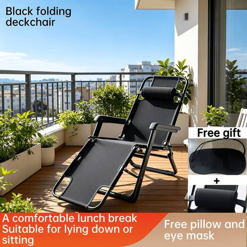 adjustable folding reclining lounge chair 3 position patio recliner with cushion heavy duty foldable chaise lounge for outdoor and indoor use ideal for camping the beach and bedrooms