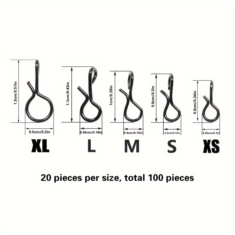 100/200 Stainless Steel Fly Fishing Snaps, Fly Fishing Hook Snaps, Combo Hook Snaps