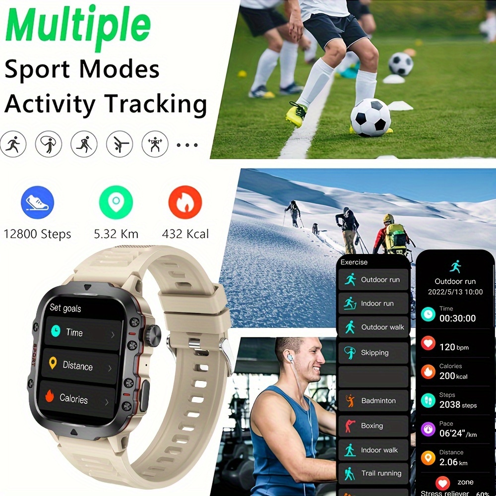 popular     smartwatch 1 96 full   wireless calling   sports       compatible with ios   perfect gift professional activity   420mah battery details 5