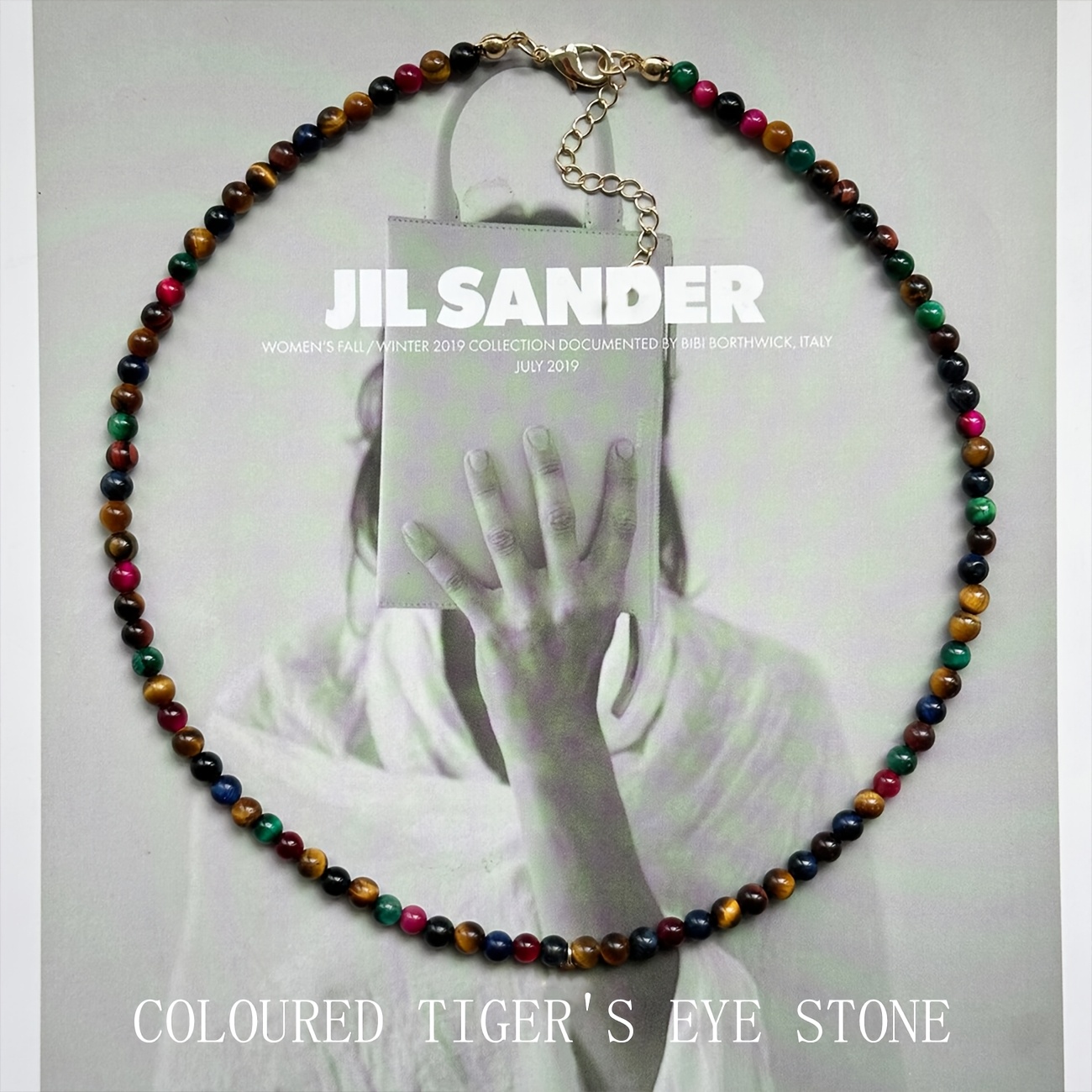 TEMU A Round Bead Necklace Made Of Multi-colored Eye, Ideal For Any Event. This Exquisite And Stylish Necklace Is The Perfect Accessory For , Making