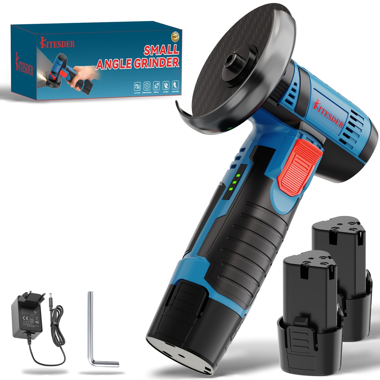 Image of Portable Handheld Cordless Grinding Polishing Tool, 12v Safe Low Voltage, 19500rpm High Speed, Long Battery, Rich Assorted Additions, For Home Renovation, Polishing, Rust Removal, Engraving Handicraft