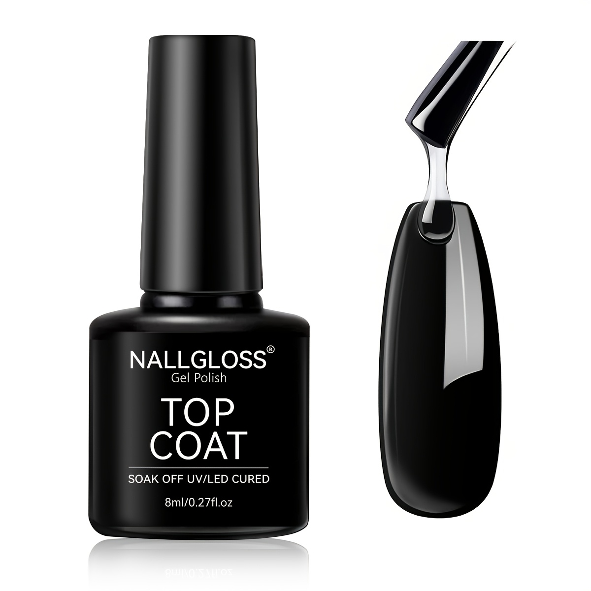 Image of Gel Polish No Wipe Gel - Clear Color Gel Shine End And Long Lasting, Soak Off Nail Lamp Gel, 8ml Gift For