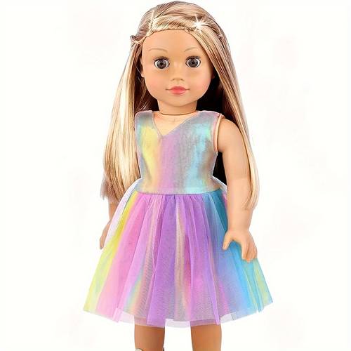 doll colorful dress 18inch doll toy clothes toy additions excluding doll shoes