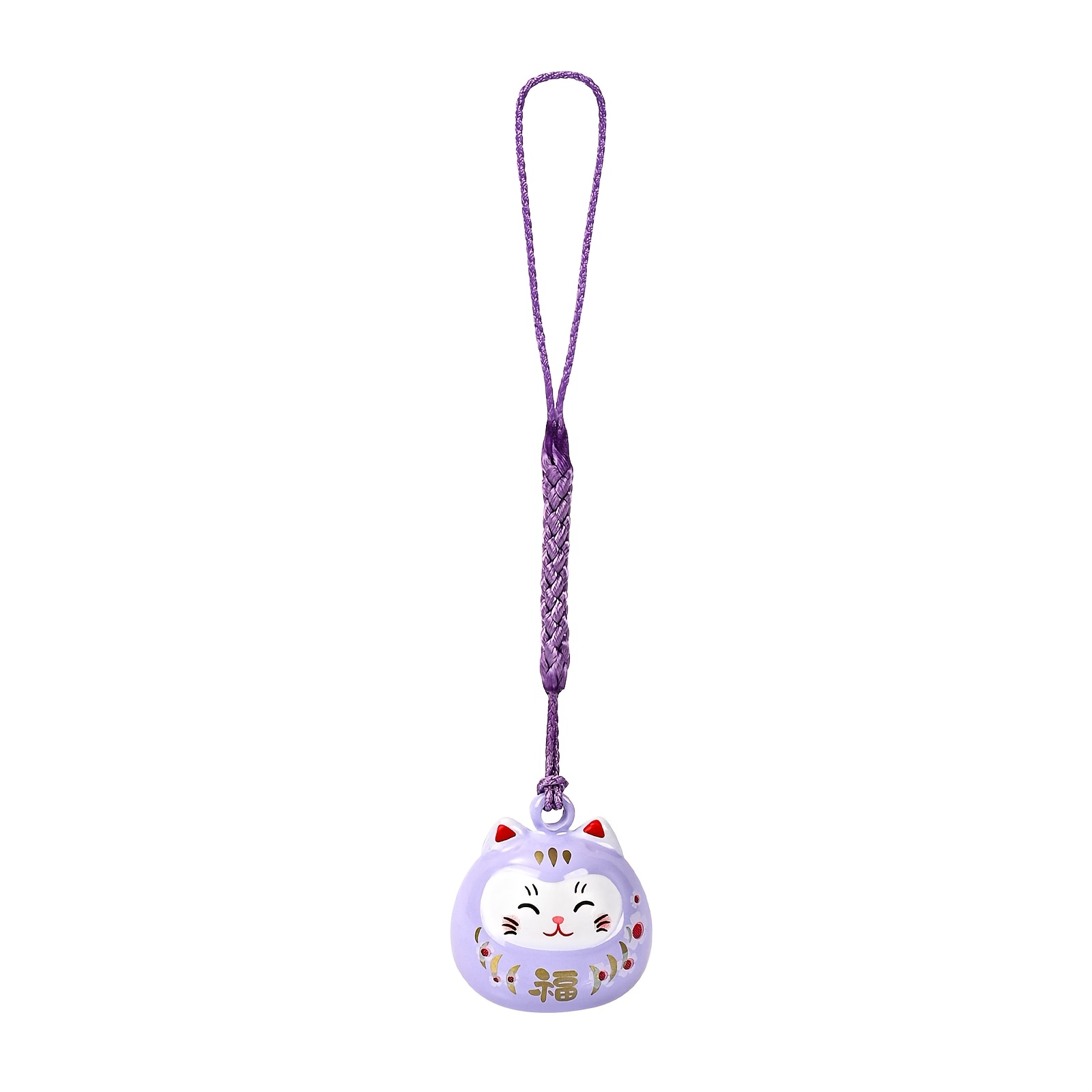 TEMU Sac à dos à de couleur unie tendance, décoration de cloche, chat, carillon éolien, pendentif, amulette, cloche en cuivre , cloche éolienne pour