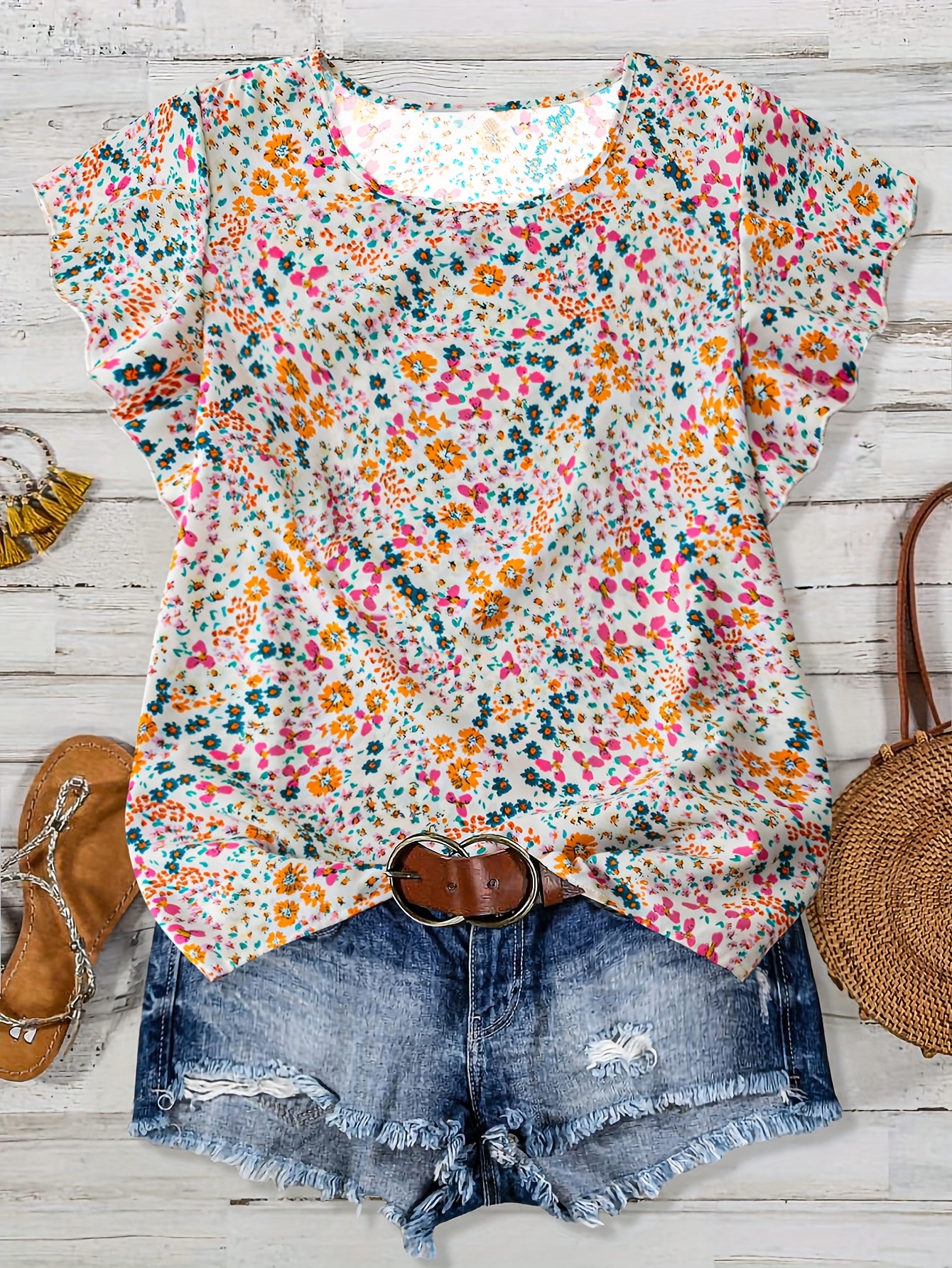 Blusas Elegantes Camisas Mujer Estampado Floral Blusa Elegante