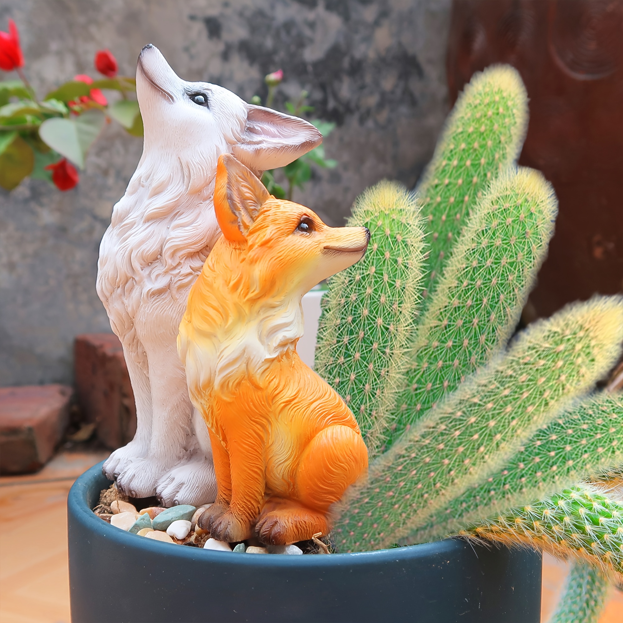 1pc resin nine tailed fox decoration ideal indoor outdoor - Temu