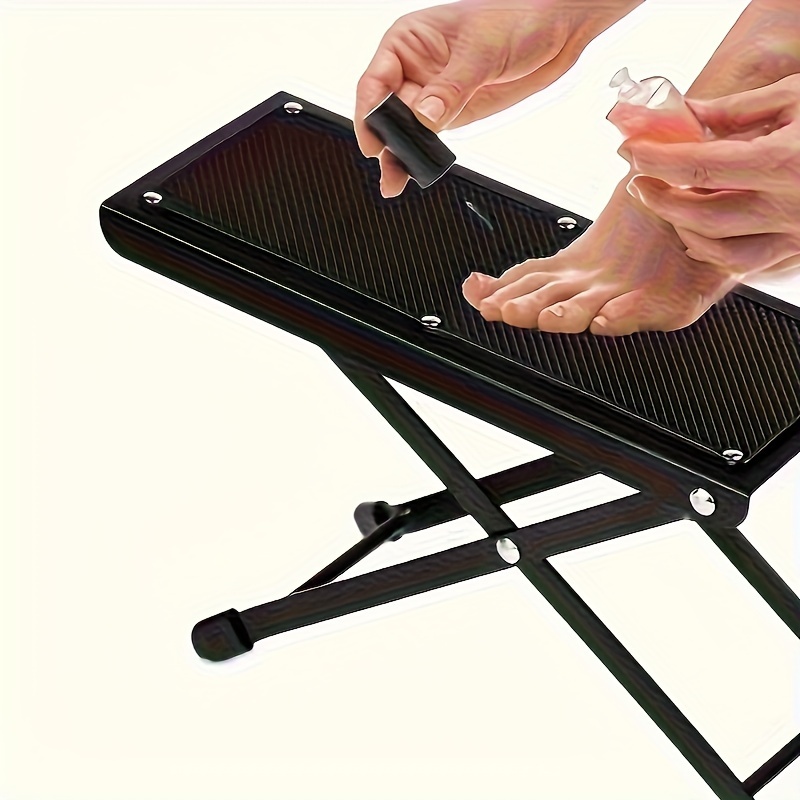 

1pc -pieds de pédicure professionnel à 4 niveaux réglable - Surface antidérapante portable Station de soins des ongles pour salon et , outils et accessoires non parfumés