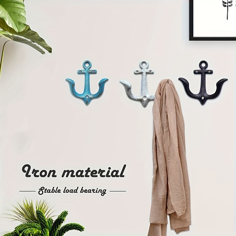 Vintage blauwe houten kapstok | Zus & Zo Oostburg | Unieke cadeau's vindt u hier