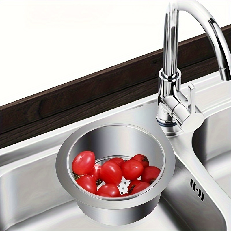 

1pc Swan-shaped Stainless Steel Kitchen Sink Strainer - Triangle Drain Basket For Fruits & Vegetables, Storage Organizer