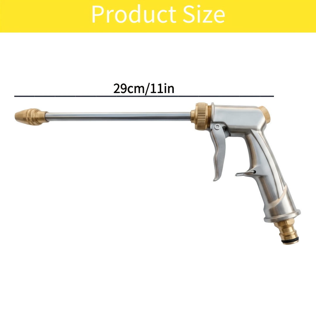 360 rotatable full metal hose foam sprayer garden watering tool water setting brass high pressure washer nozzle long nozzle garden hose attachment 2026 aquoxis high pressure gun garden hose sprayer attachment ultrawasher turbo pressure washer