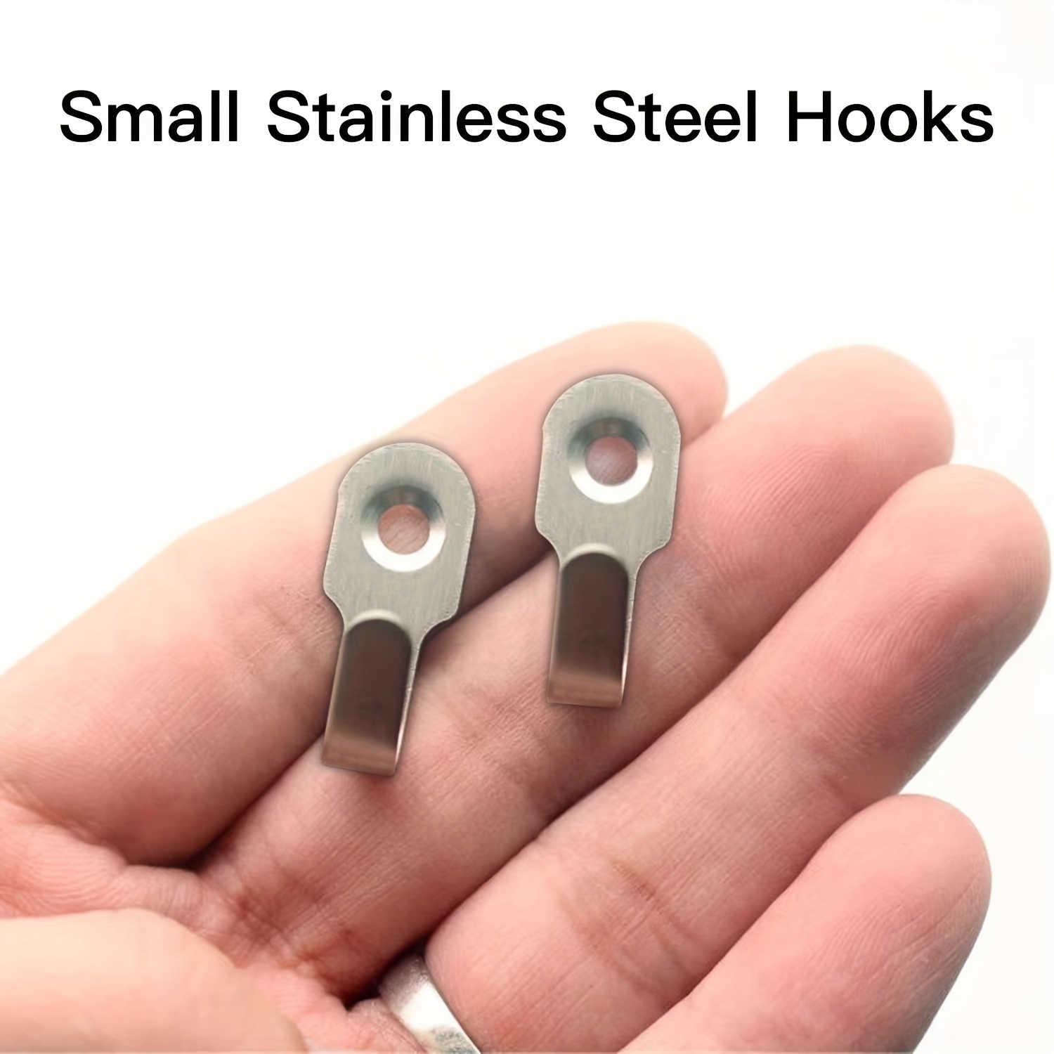 E-shop 24 Stück/Packung 12 Haken+12 Schrauben Kleine Edelstahlhaken, Küche, Badezimmer, Wandmontiert, Vielseitig für Schlüssel, und Kleidung zum