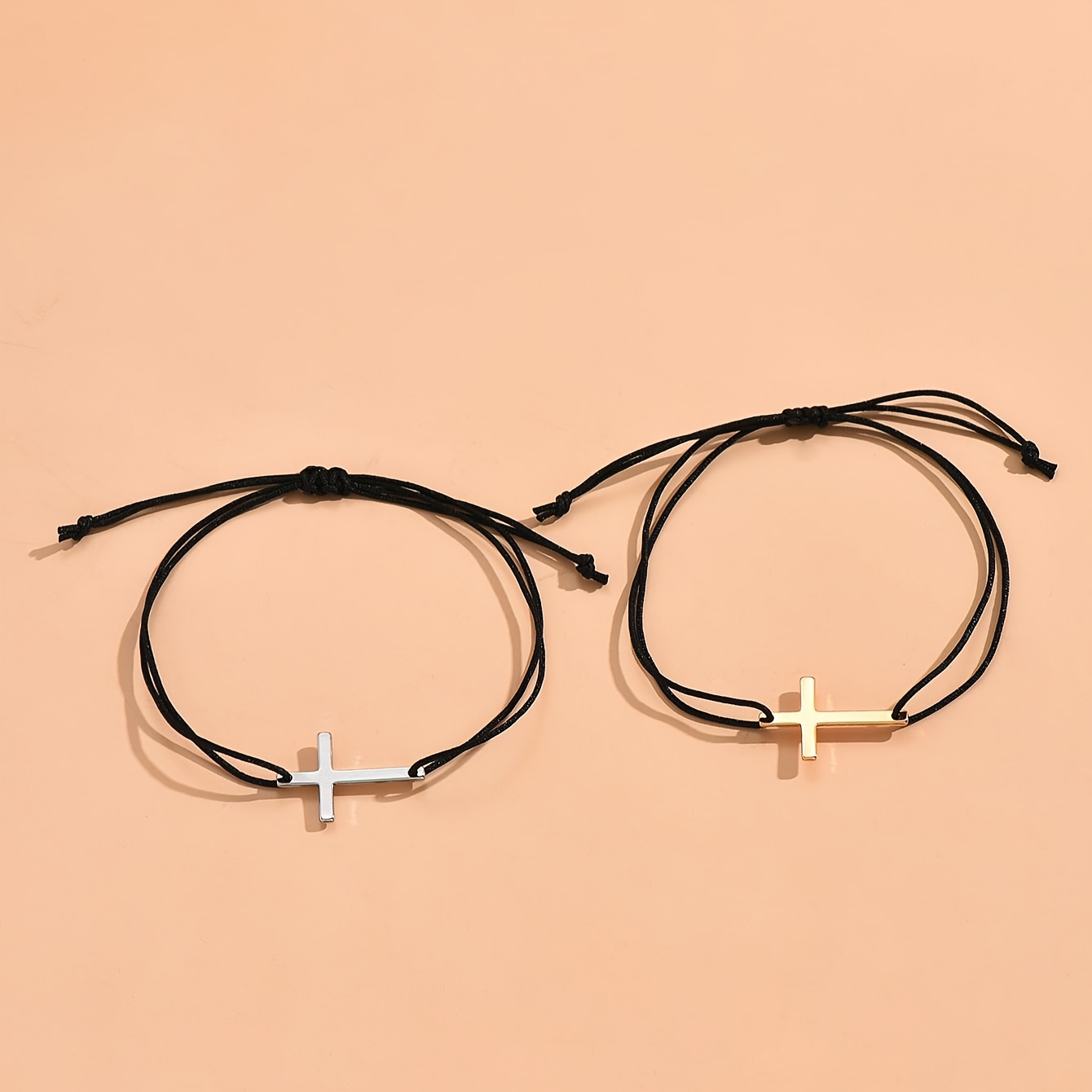 Image of 2pcs Fashion, Minimalist Small Braided Set, Couple Girlfriend Daily Jewelry Additions