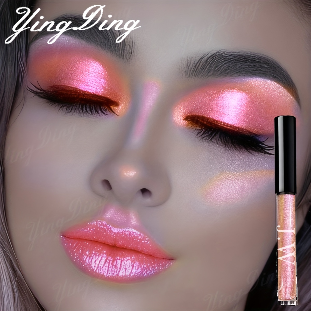 3-Kleurig Glanzend Vloeibare Oogschaduw & Lipgloss