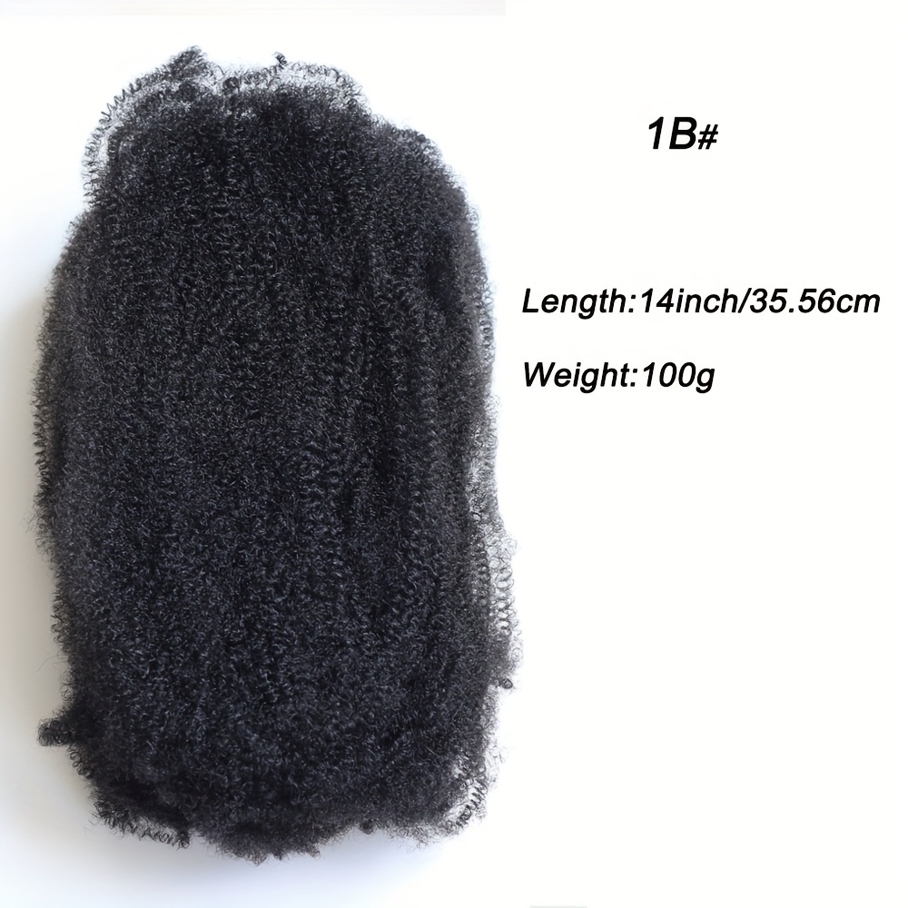 TEMU Afro Kinky Braiding Hair Springy Afro Twist Crochet Hair Kinky Bulk Extensions Locs Braid Spring Twist Twist Repairing Locs For African Women