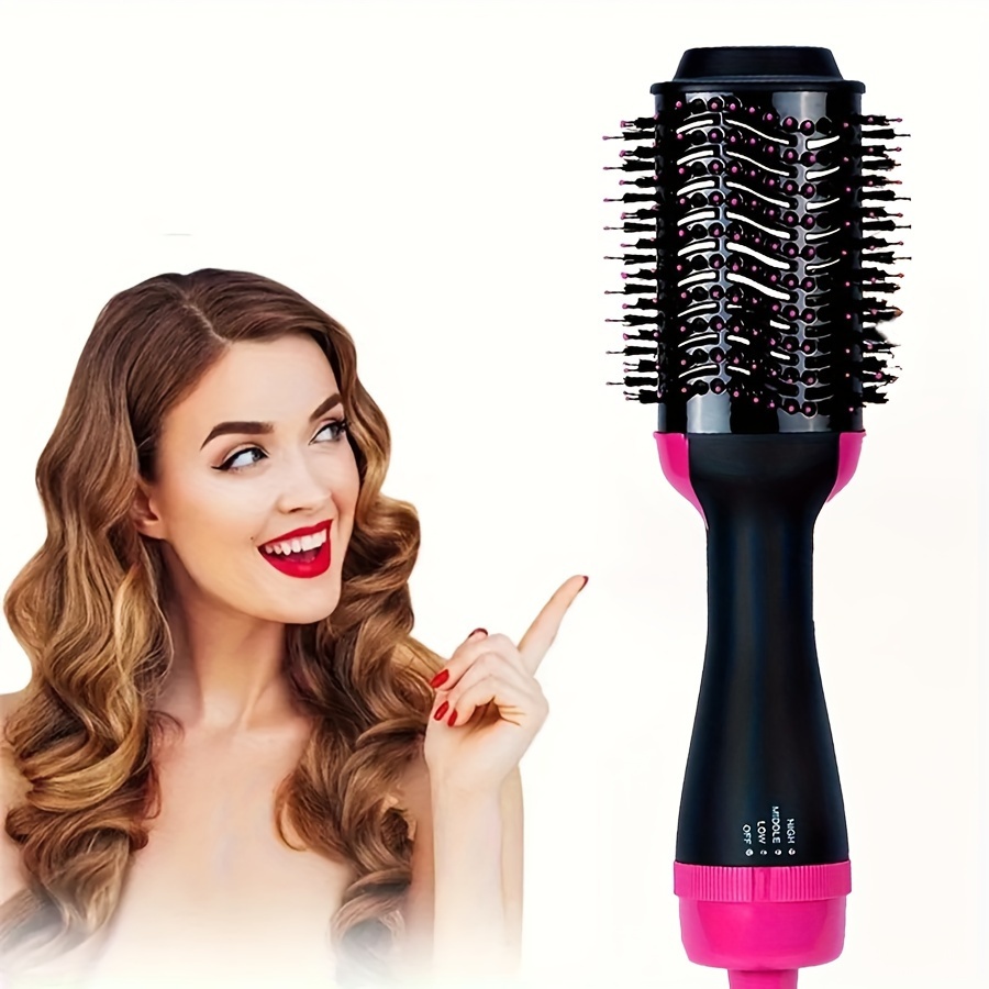 

Ionic Hair Dryer Brush, Volumizing Styling Hot Air Brush, 3-in-1 Hair Straightener & Curler Tool, Dual Voltage, Suitable For All Hair Types, Gifts For Women, Mother's Day Gift