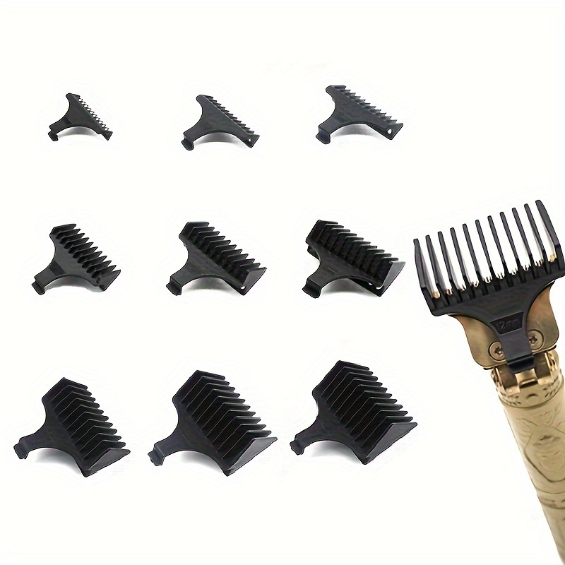 

9pcs/set Hair Clipper Limit Combs 1mm/2mm/3mm/6mm/9mm/12mm/15mm/18mm/21mm For T9 Professional Hair Clipper Shaver Accessories Beard Styling Tools