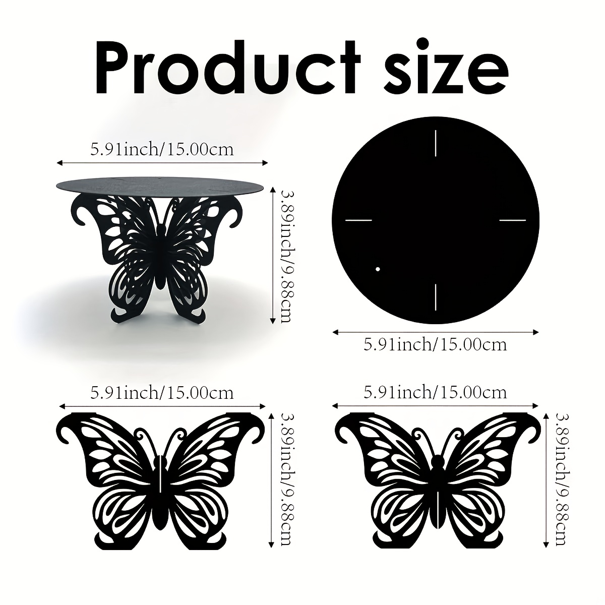 TEMU Support de pot de fleur en acrylique papillon, 1 pièce - Support de jardinière élégant pour intérieur/extérieur, Présentoir à plantes, Convient