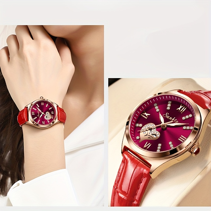 elegante ultra dünne damen quarzuhr leuchtender Temu Germany