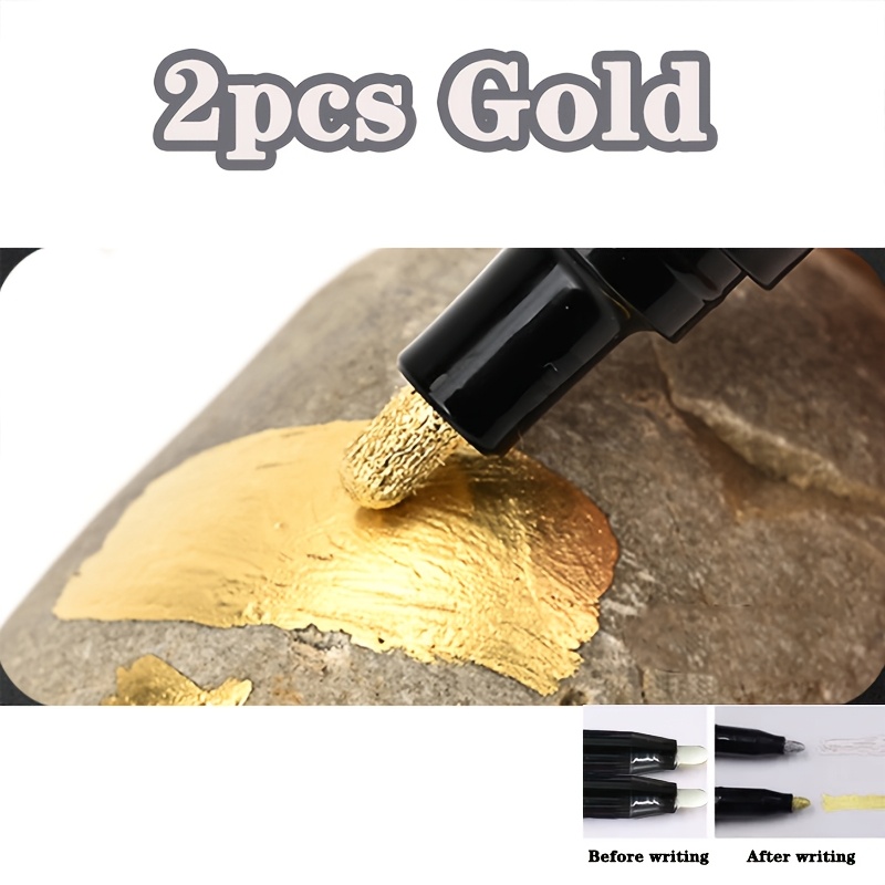 2pcs Mirror Marker Pen Reflective Paint Pens Mirror Markers Chrome Golden/silver Marker Signature Car