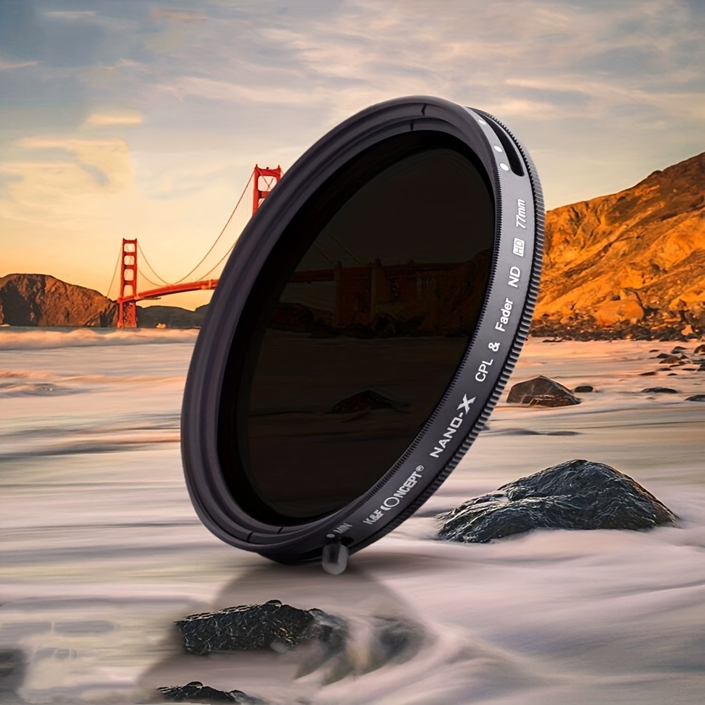 82mm ND2-32 (1-5 Stop) Variable ND Filter and CPL Circular Polarizing Filter  for Camera Lens - K&F Concept