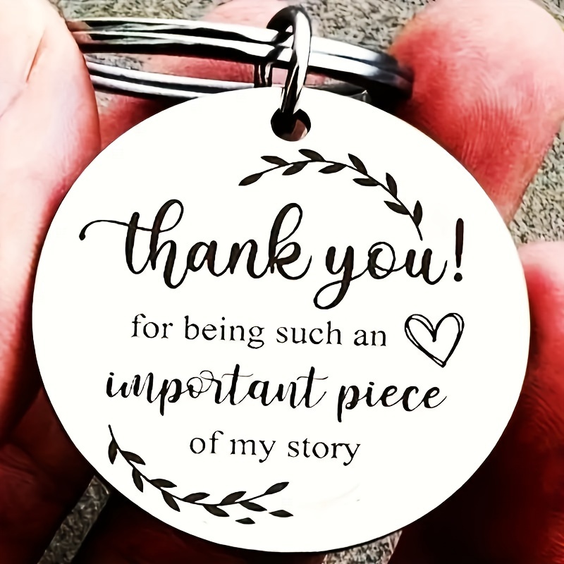 

1pc Thank You Keychain For Lover, Family Member, Thanksgiving Gift