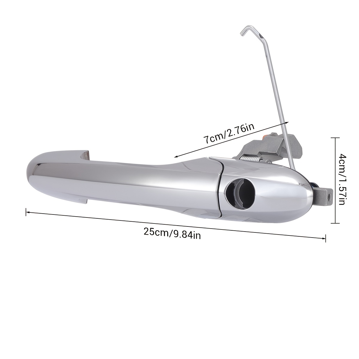 TEMU For Fiat 500 2007-2018 Hand Drive Exterior Door Handle Chrome 68069943ab 68069942ac Car Replacement Accessories