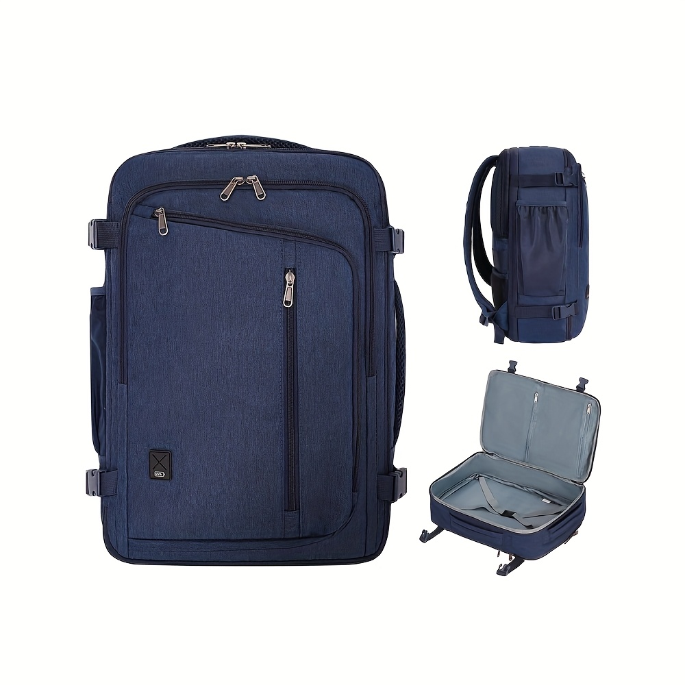 TEMU Mochila de Cabina Expandible Aprobada para Avión , Equipaje de Debajo del Asiento con Bolsillo Húmedo y para Laptop de 17", Bolso de Compatible