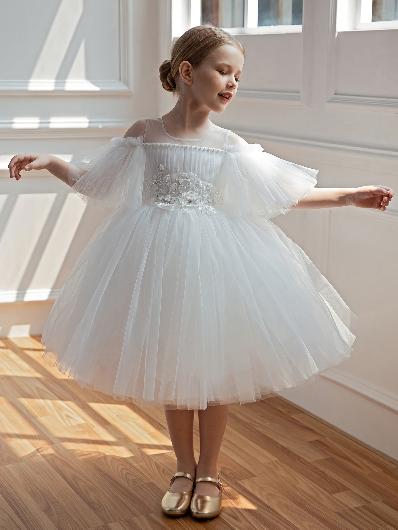mesh princess dress Cute Sweetheart Hand-Flower Mesh Princess Homecoming Dress