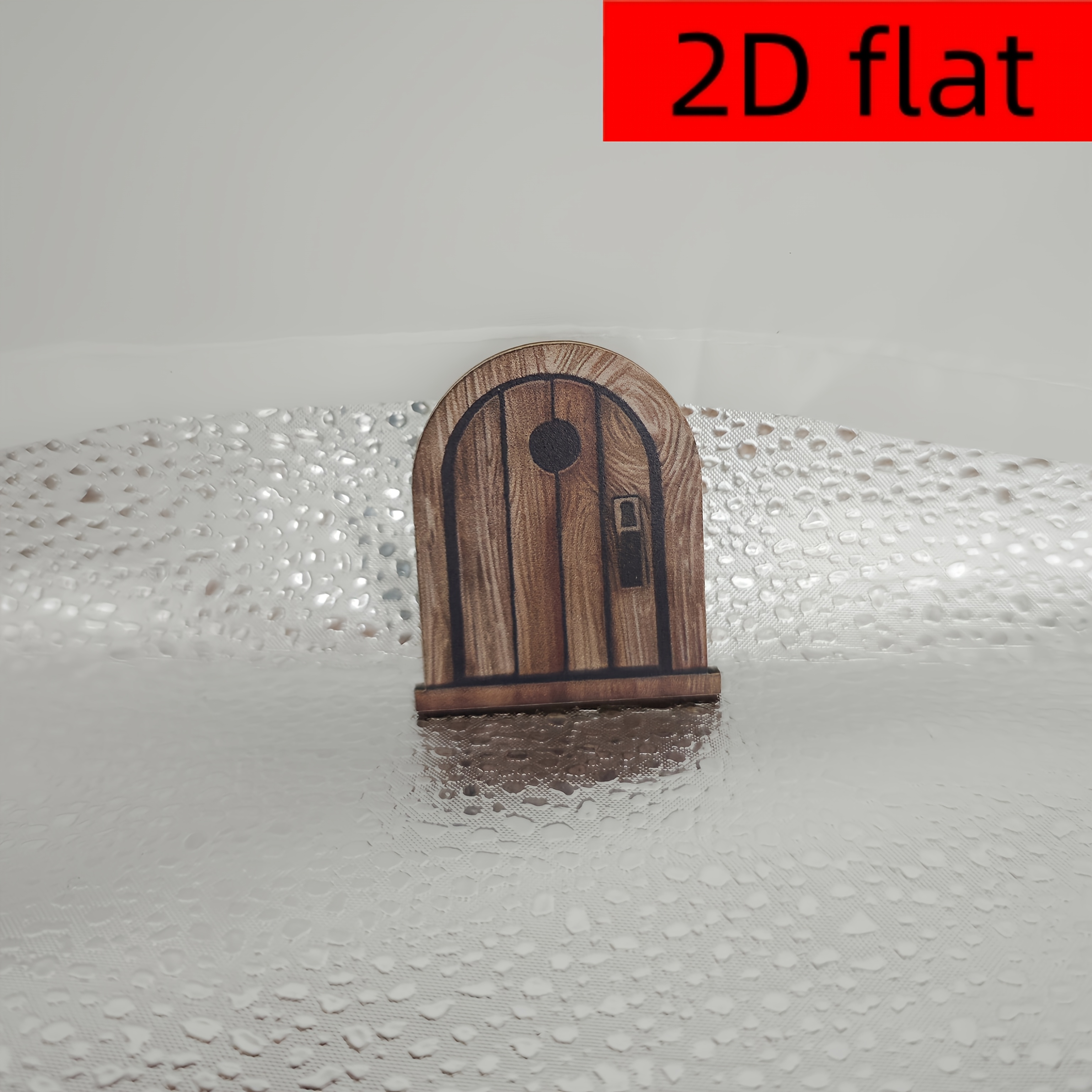 2d Flat - 2d For Fantasy Mouse Door Decor - Wooden Wall Art, For Home Or Office - Unique Gift For Fantasy Enthusiasts