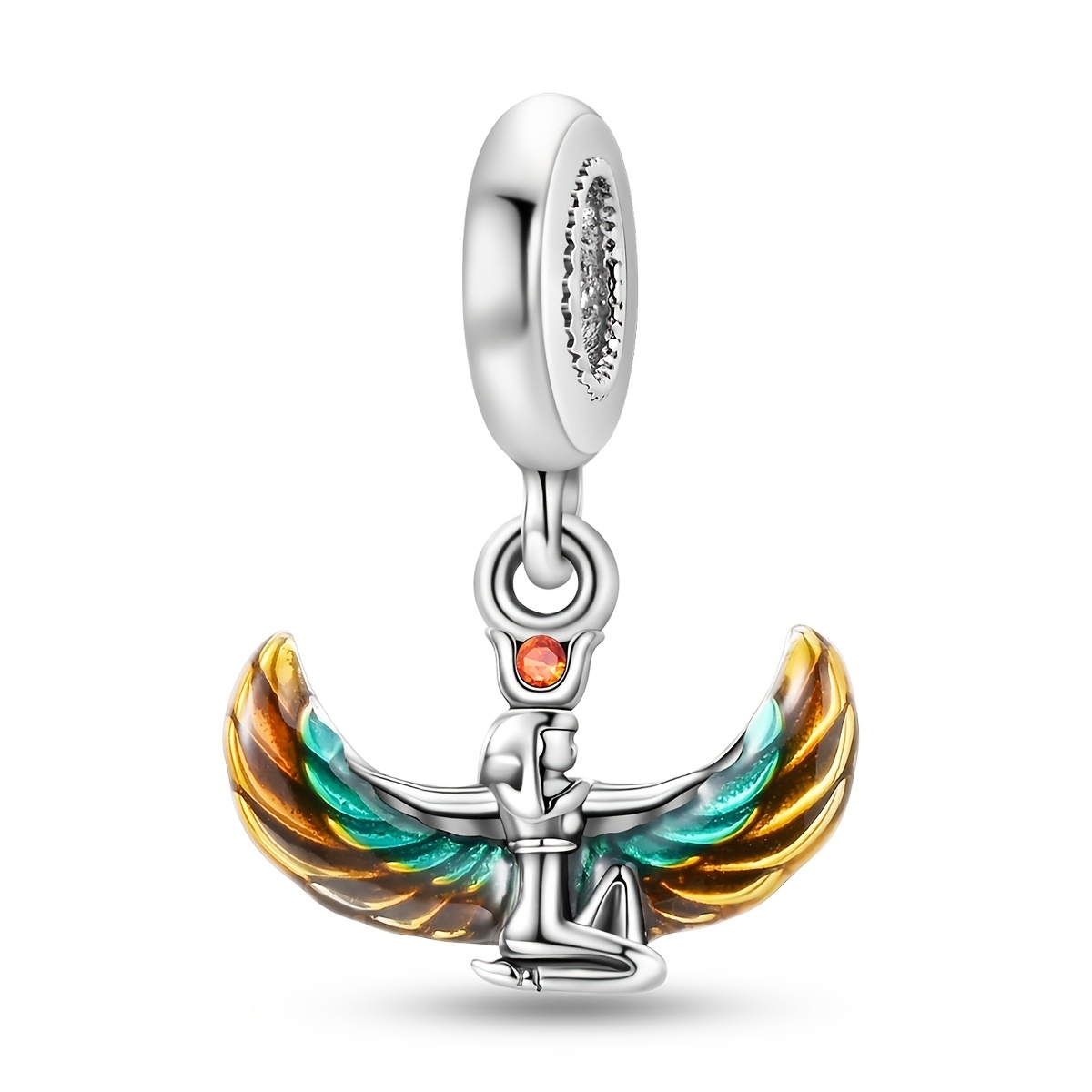 TEMU 1pc de perles argentées au pour femmes, représentant , . Élégamment emballées dans une boîte, ces cadeaux de bijoux conviennent aux bracelets et