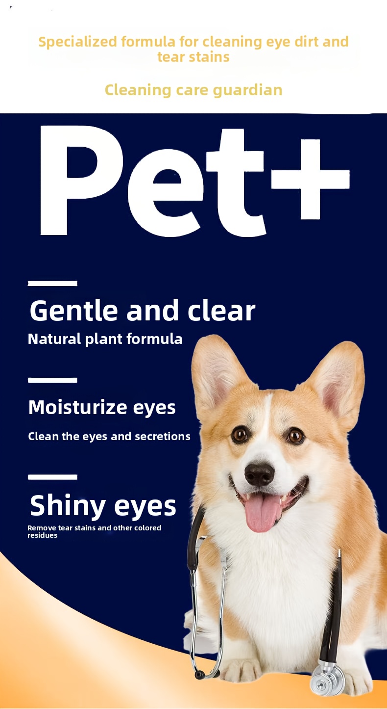 PETCLEAR Pet Eye Wash Solution Is a Professional Eye Cleaning Pet Care Product That Gently and Effectively Cleans Pets' Eyes, Helping to Remove Eye Secretions, Dust, and More. The Bottle Measures Approximately 13cm/5.12inch in Height and 7cm/2.76inch