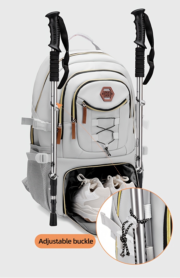[Durable Travel Backpack] Durable Large Capacity Backpack | Separate Shoe Compartment, Easy-to-Clean, Multiple Compartments for Business Trips, Daily Use & Outdoor Travel - Holiday Gift, Adjustable Strap, Lightweight, Laptop Compartment, Travel Gear