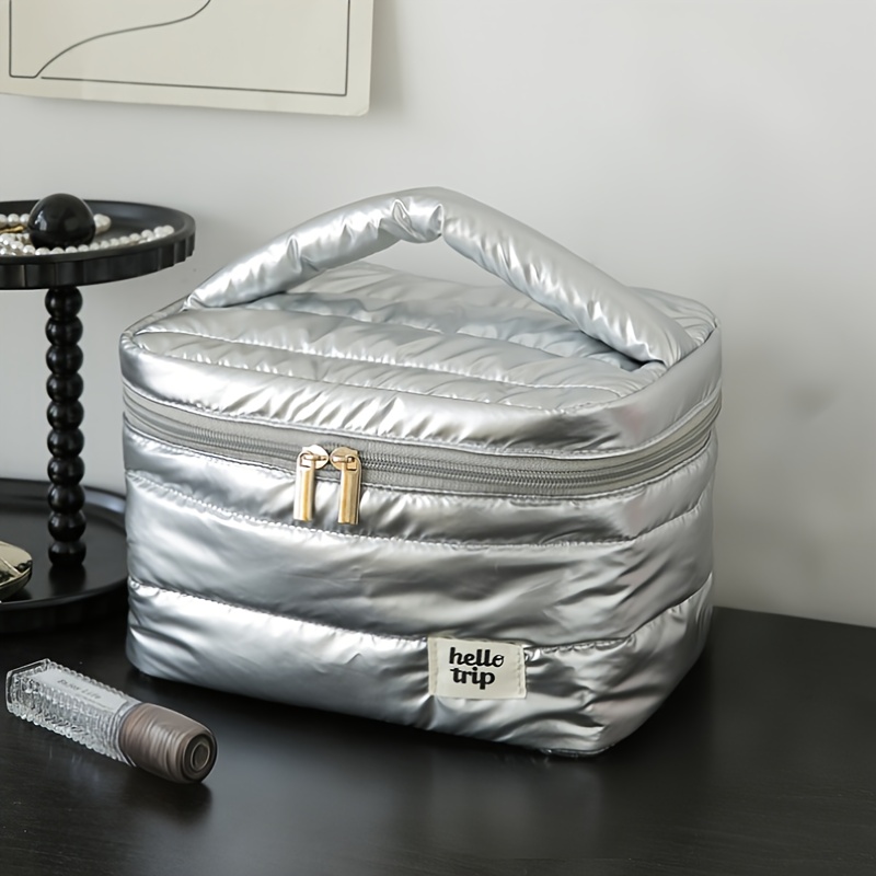 E-shop Tragbare Kosmetik- und Hautpflege-Aufbewahrungstasche mit großem Fassungsvermögen, weiche Wolken-Make-up-Tasche, hochwertige, ästhetische