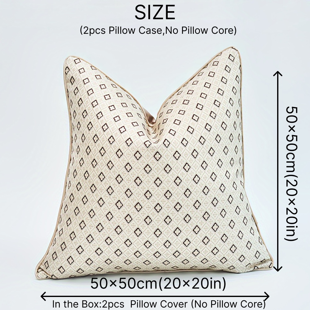 Set Of 2 Luxurious Covers, Featuring A Deluxe European Modern . Measuring 22x22 Inches, Perfect For Sofa And Home Decor (pillow Inserts Not Included)