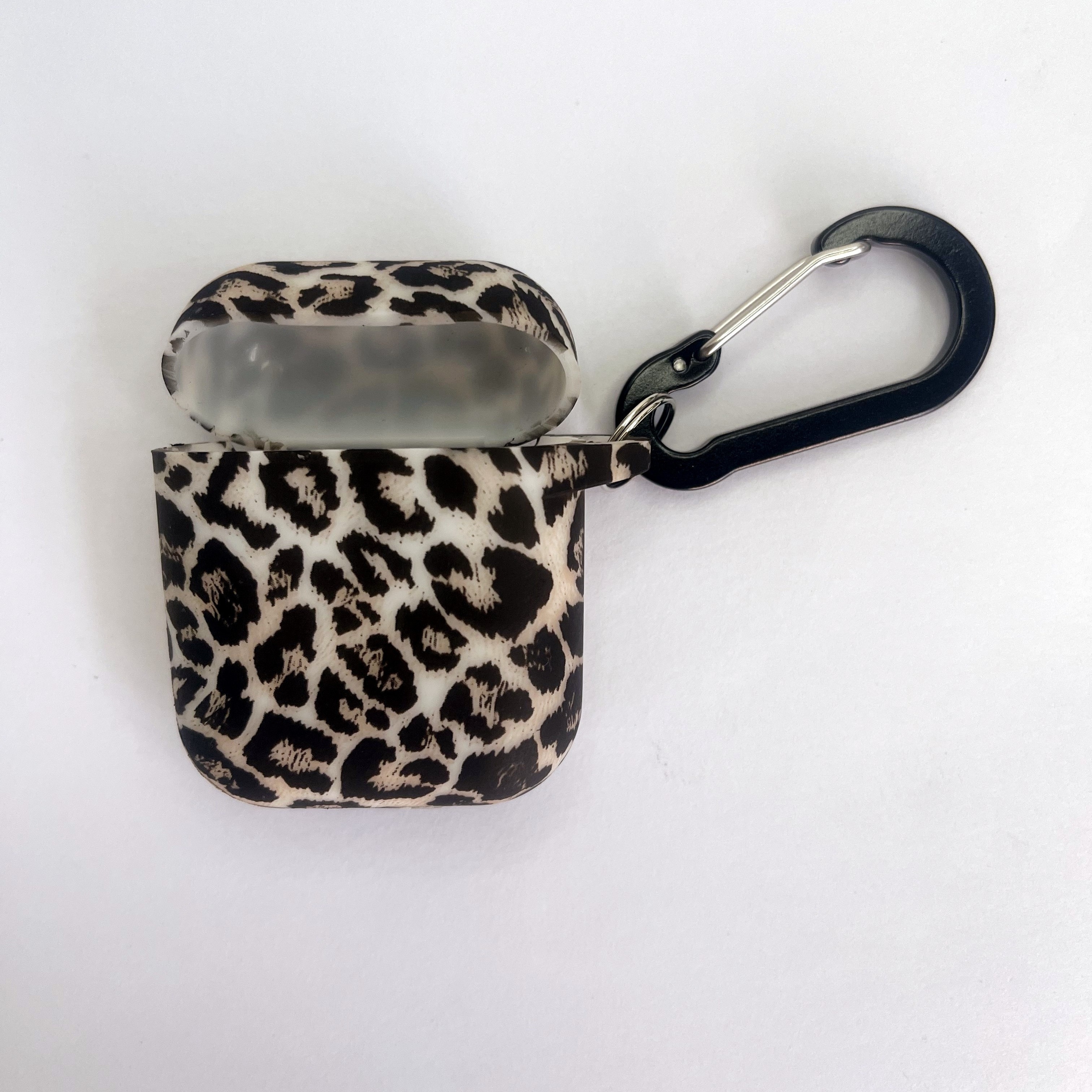 

Protective Case Compatible With Airpods Case Soft Silicone Protective Case Cover Cute For Airpods 2/1 For Women With Keychain Front Led Visible Leopard