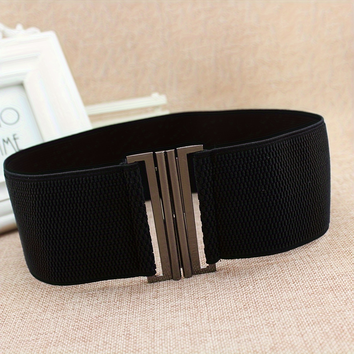 

Ceinture Large Rétro Minimaliste Élastique Pour Femmes de Grande Taille