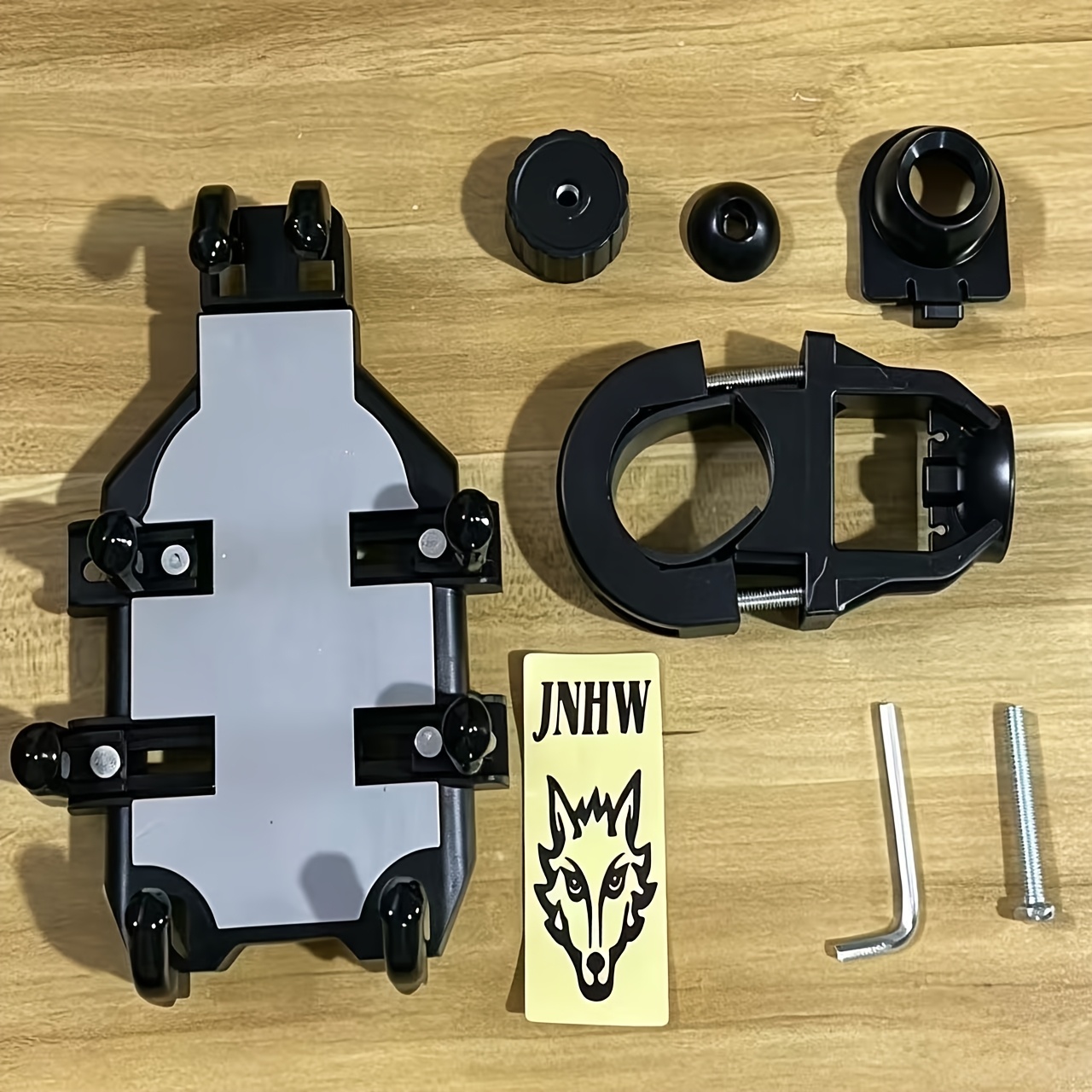 E-shop 20251 Schwarzer Motorrad-Handyhalter – Stoßfestes, langlebiges PVC-Material, verstellbarer Drehmechanismus, geeignet für Motorräder, Fahrräder