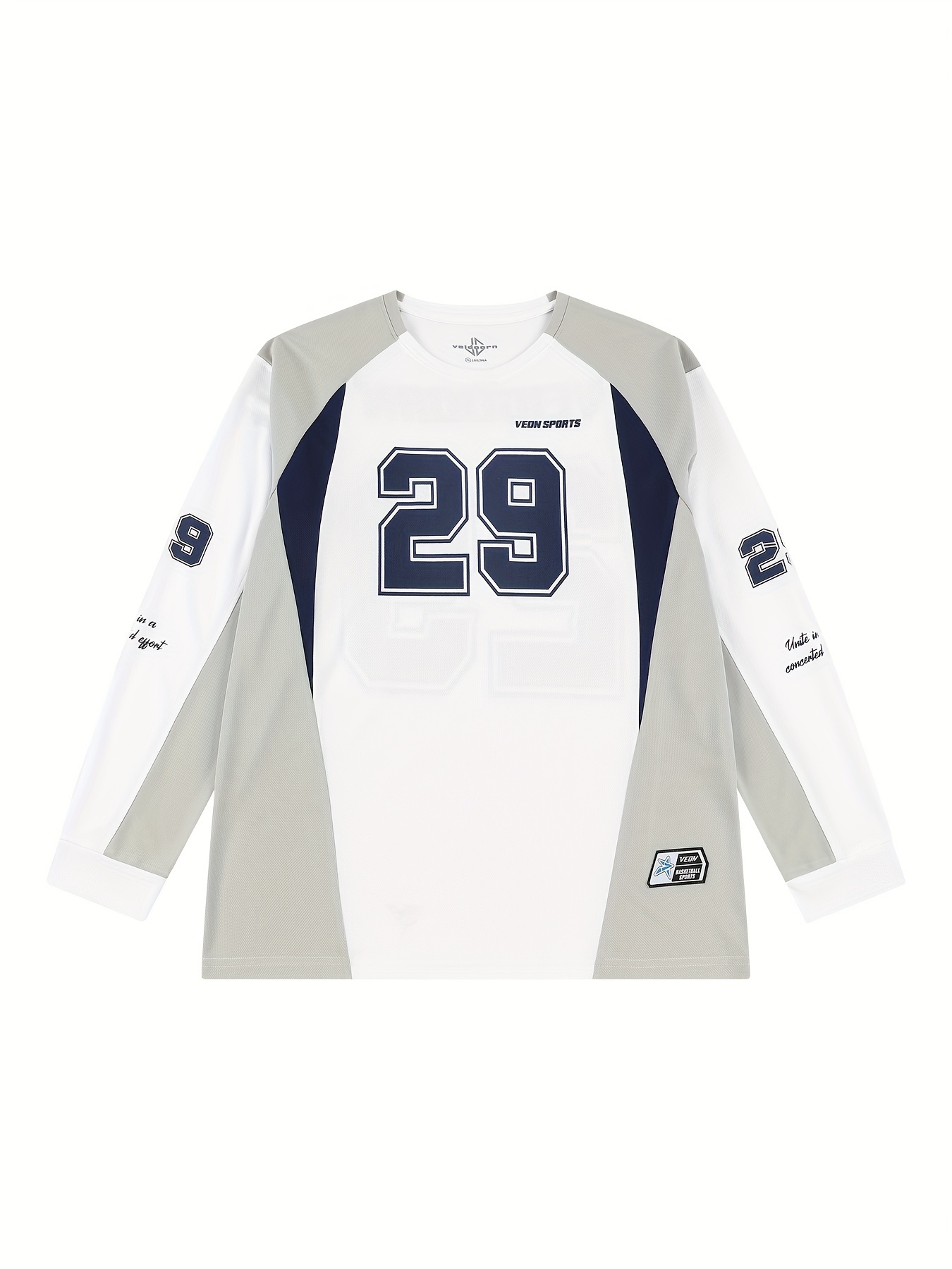   mens quick dry long sleeve t shirt breathable lightweight sporty with letter print design white 0