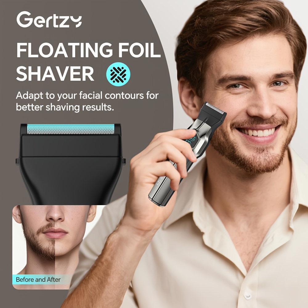 Ensemble de toilettage multifonctionnel 5-en-1 pour hommes, coupe de poils de nez | Soin du visage | Coupe de poils du corps, adapté à une utilisation à la fois sèche et humide pour les individus ou les stylistes, base magnétique rechargeable par USB, longue durée de la batterie, cadeau parfait !