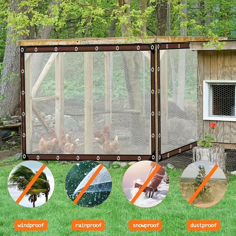 Carpa Transparente Impermeable - Ideal para fiestas en el patio, protección de gallineros, sombra del jardín y cubierta impermeable para porches. Crea un espacio seco que bloquea el viento y la lluvia a prueba