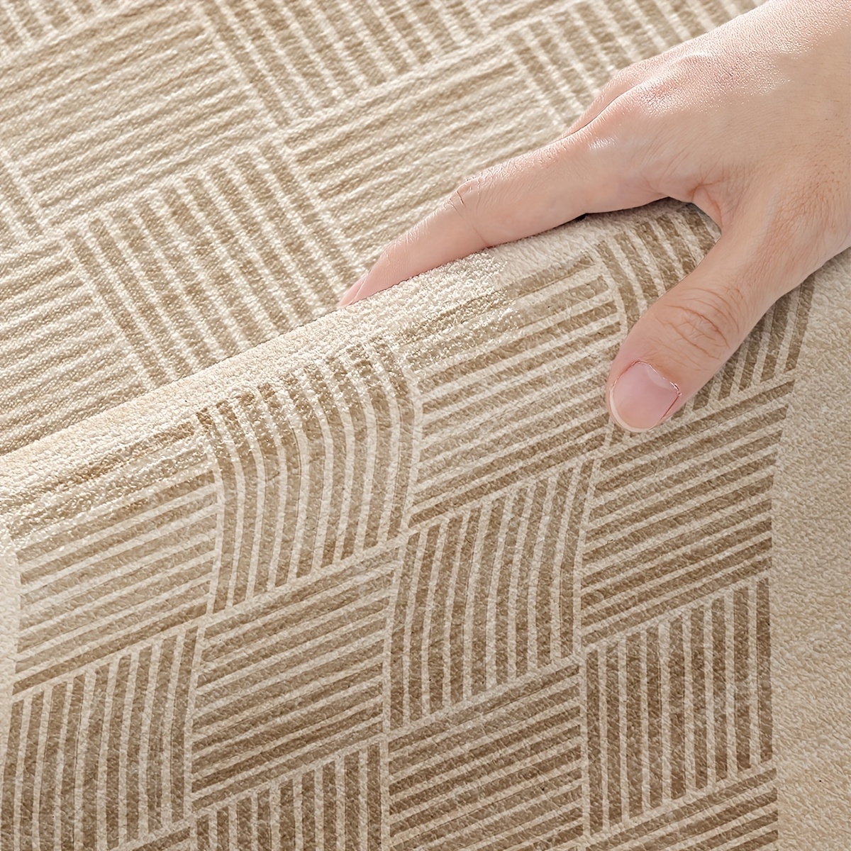 Famibay Tapis de Couloir Long Antidérapant 65x220cm Tapis de Passage à Poil Court Doux Tapis Cuisine Devant Evier Lavable Tapis de Sol d'Entrée Intérieur pour Couloir Cuisine Passage