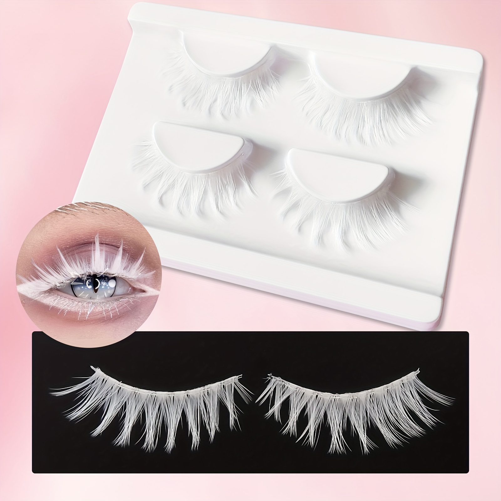 Image of Ahoneya Eyelashes - Natural Look, Mixed Lengths (16-21mm), C , Beginner-friendly & Reusable, Cosplay, Parties & Weddings, Cosplay Accessories| Eyelashes|eye Enhancing