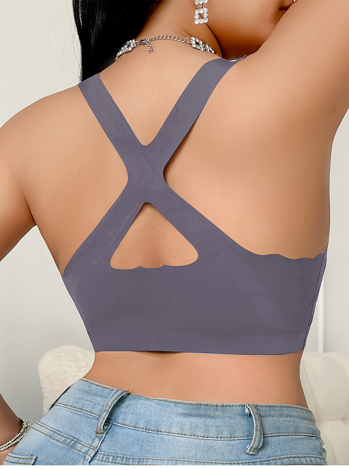 Plus size traceless push up and anti-sagging wireless bra anti-slip bra women breast holding comfortable breathable top Truss chest pad beauty back Vest Women