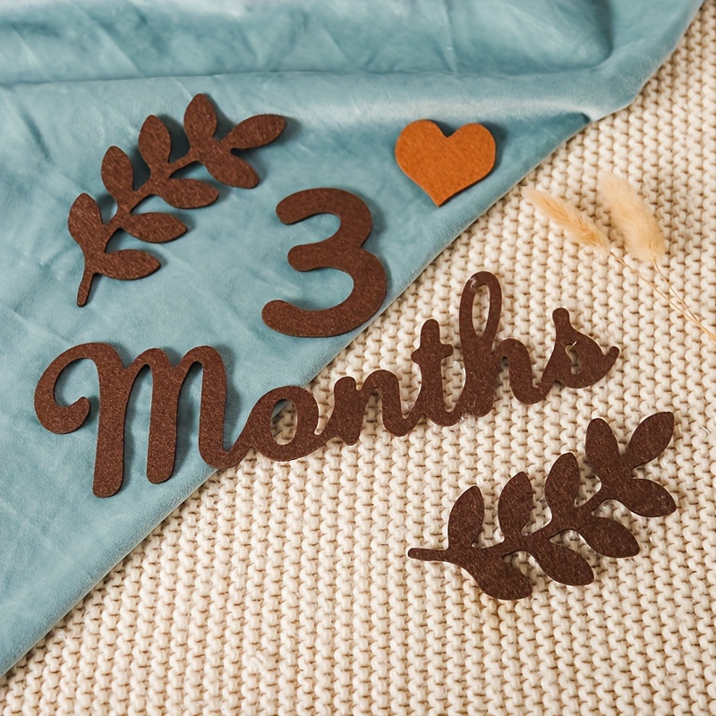 1 Set Non-woven Fabric Milestone Cards, Milestone Marker Cards, Cute Growth Record Cards