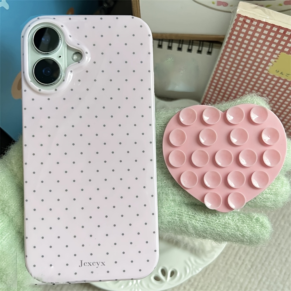 TEMU Phone Case - Minimalist Black White Polka Dot Small Color Glossy Bumper Mobile Phone Case Compatible With Iphone 12 13 17 Pro Max 17 17 15 14 13