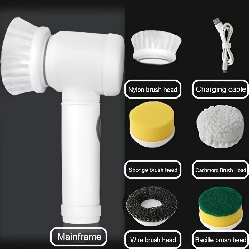 electric pot brush for household kitchen handheld fully automatic pot dish and plate scrubbing powerful in removing scale and grease non stick to oil multi functional cleaning brush Product details 5