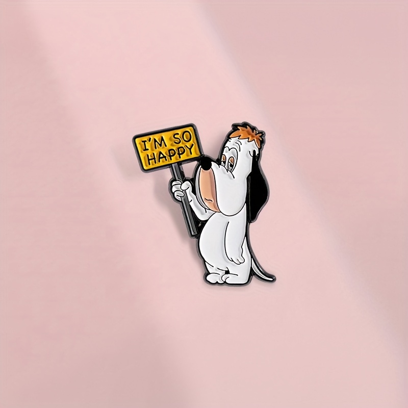 1pc   cartoon dog enamel pin cute alloy brooch for clothing and backpacks unisex daily wear accessory ideal gift for friends  