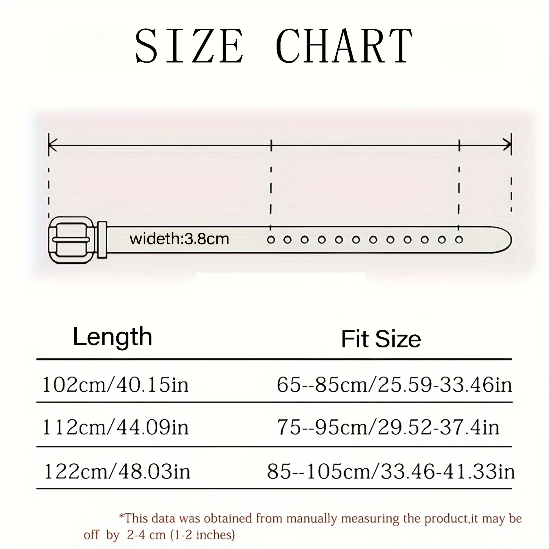 Size Guide 95 Cm Belt Size Women's Size Conversion Women'